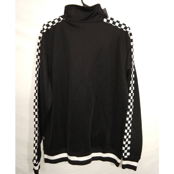 SCREENSHOT Men's Athletic Urban Hip-Hop Track Suit Black Checkered Jacket Large - Picture 7 of 15